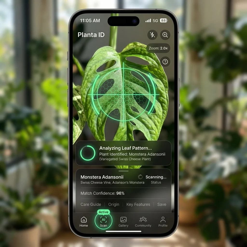 Diagnostic plante IA avec Botaniq